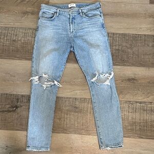 Agolde Light Blue Ripped Skinny Jeans 29